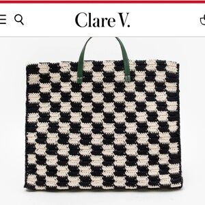 Clare V Black and White Tote